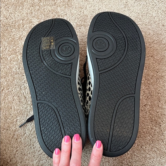 NWOT Michael Kors Hayes Cheetah Calf Hair Platform Sneakers - Picture 10 of 12